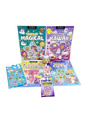 Totally Magical & Kawaii Kids Coloring Activity Set Bundle